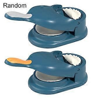 Degpress för dumplings, tidsbesparande och ergonomisk design, snabb formning, köksredskap (Blå)