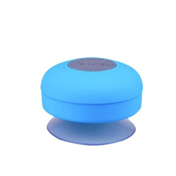 Brusebadshøjttaler Bluetooth Vandtæt Resistent Vægmontering Bærbar Højttaler Trådløs Indbygget Mikrofon Med Solid Sugekop Blue