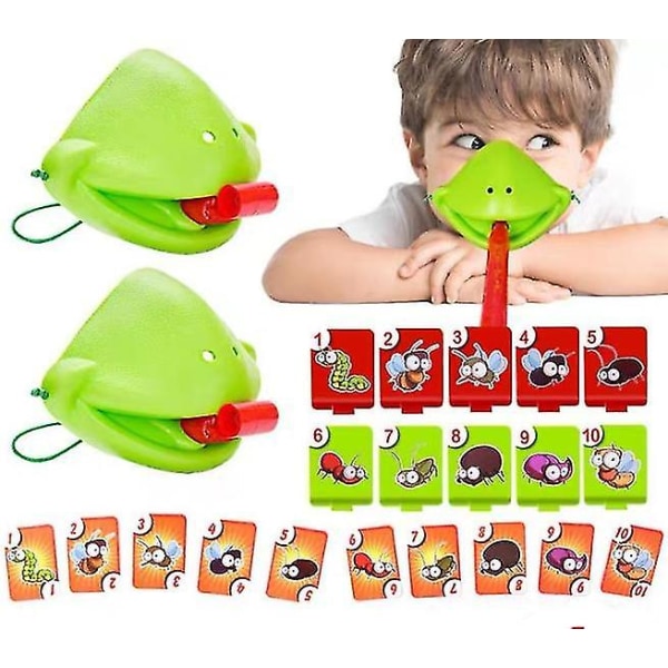 Frog Tongue Out Bordsskiva Konkurrensspel Förälder-barn Interacti