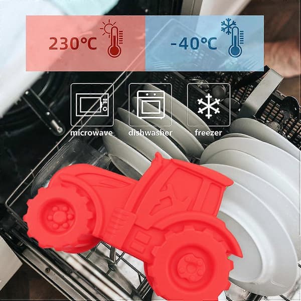 [LCS] 3D Traktor Bageform DIY Bilkageform Silikone Dekorativt Motivform til Fest