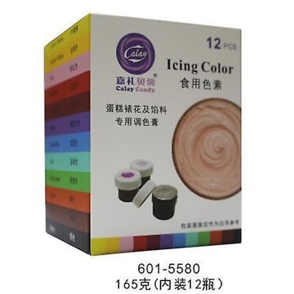 12 Farger Naturlig Matfargesett Gelbasert Mattilsetningsstoffer Bakeingredienser Fondantkake Makron