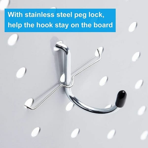 [LCS] Pegboard Hooks Tool Holder with Bins, Peg Locks, for Organizing Various Tools, 80 Pieces, Sunny