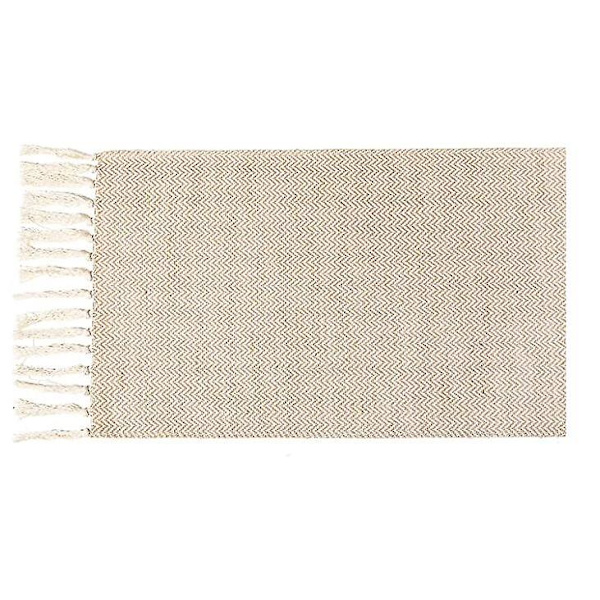 Bordsduk i säckväv, jute och linne med fransar för jul, hemmafester och rustik dukning