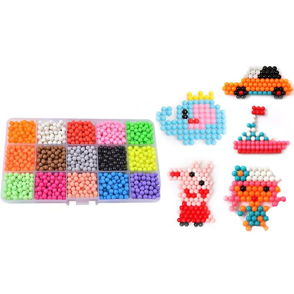 Påfyllning Hama Pärlor Pussel 3D Handgjorda Magiska Aquabeads DIY Vattenspray Pärlor Set