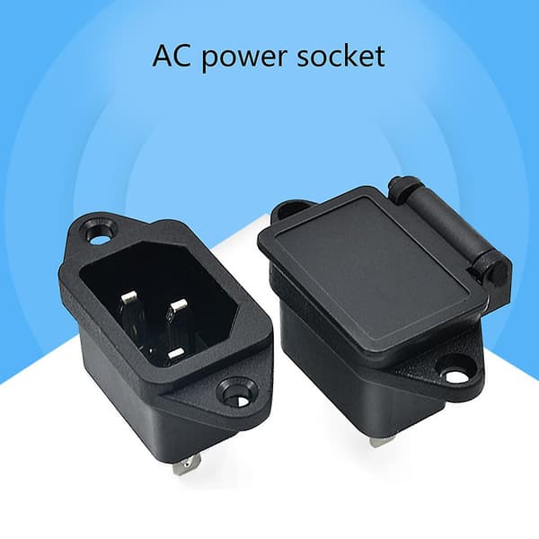 1 stk AC 250V 10A IEC320 C14 3-benet hanstrømstik B