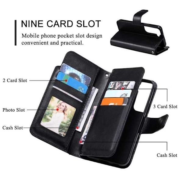 Samsung A25 5G Praktisk Wallet Case med 12-Rums Array V4