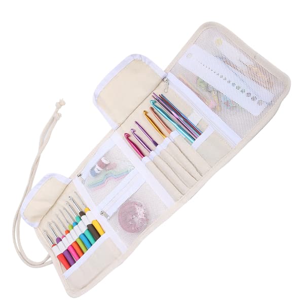 [LCS] Crochet Hook Set Soft TPR Handle Knitting Kit Alumina DIY Manual Sewing Tools