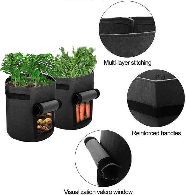 2-pack 10 Gallon Växtodlingspåse Fönsterskydd