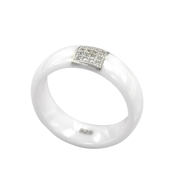 Nano Keramisk Diamant Inbäddad Elektropläterad Ring US 7