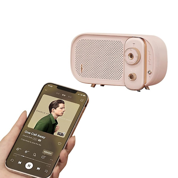 Retro Bluetooth Højttaler Bærbar Trådløs Bluetooth Højttaler Mini Højttaler Bil Audio Blue