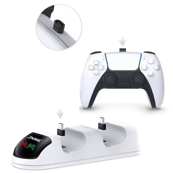 2020 Ps5 Controller Joypad Joystick Håndtag Usb Oplader Dobbelt Usb Hurtig Opladnings Dockingstation Til Playstation 5