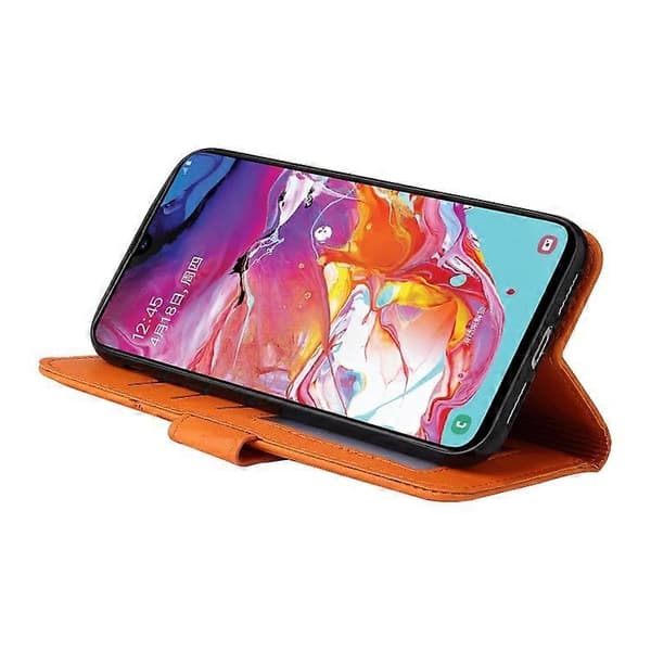GQUTROBE Rätvinkligt Läderfodral för Huawei P20 Pro Orange