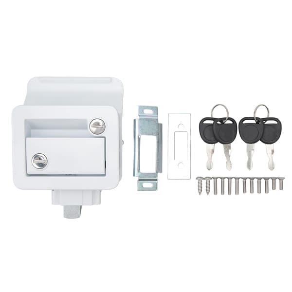 [LCS] RV Door Lock Secure Reliable Quick Response Durable For RVs Trucks Minivans White