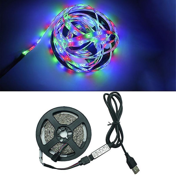 5M 3-tasters LED-lys fleksibel stripe USB infrarød kontroll RGB SMD2
