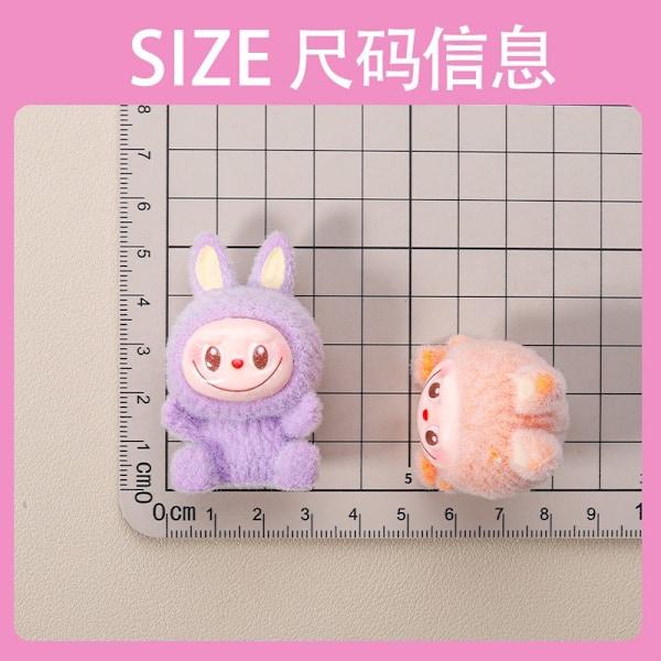 Labubu Macaron Udvalgt Mini Dukke Blind Box Candy Farve Håndlavet Model Skrivebord Udsøgt Ornament Mystisk Boks Perifere Gaver Random 1 pcs