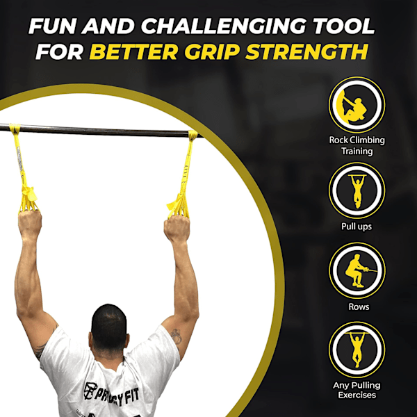 2 kpl Grip Strength -nauhat leuanvetoon - Nylon-sormi- ja peukalolenkit