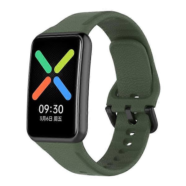 Texturerat silikonarmband för Oppo Watch Free med svart spänne Multicolor Style A