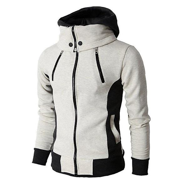 Extremt Bekväm Jacka För Höst Vinter Herr Huva Ledig Utomhus Vindjacka Creamy-white XL