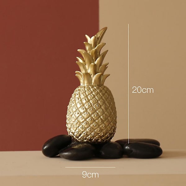 Nordisk Inss Stil Net Rød Gull Ananas Ornamenter Kreative Hjem Skrivebordsdekorasjon Gold M