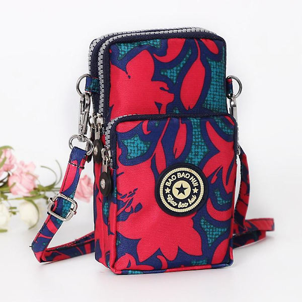 Mobiltelefonväska Crossbody Väska Mode Plånbok Axelväska Plånbok Handväska För Kvinnor Safflower
