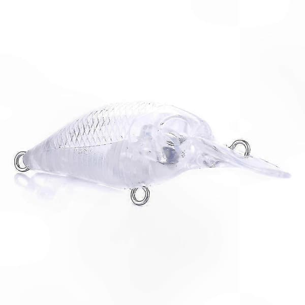 Gennemsigtig plastikfiskemadding, 5cm/4g tykt lang tunge design til udendørs fiskeri