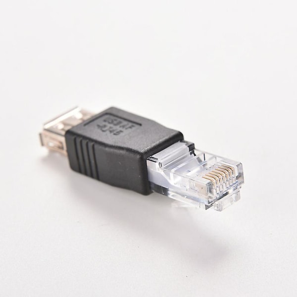 2 st USB till RJ45 Hona A till Ethernet Internet RJ45 Kontakt Adapter