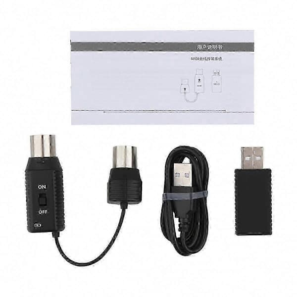 [LCS]M-VAVE MS1 Mini Trådløst MIDI System Adapter Plug and Play Sort SZRH A-D
