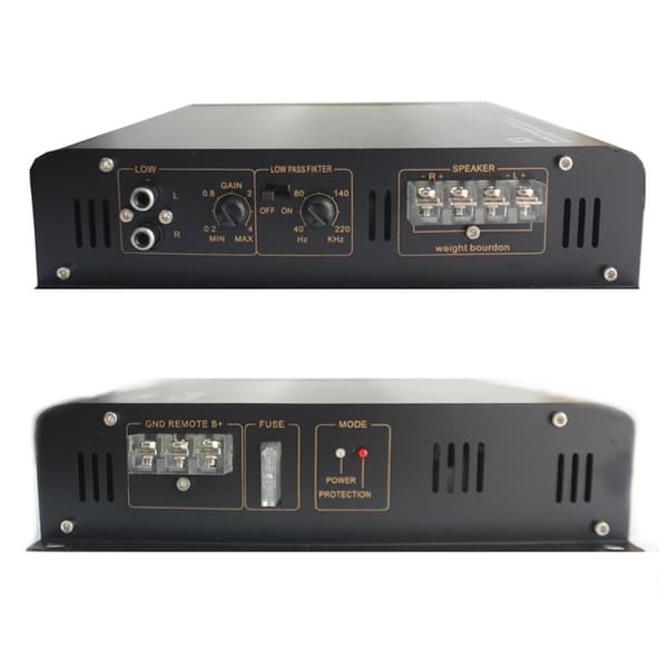 [LCS]Bilstereo 2-kanalsförstärkare 5200W effekt Termiskt skydd Enkel installation