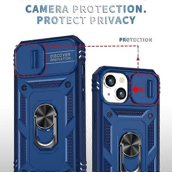 [LCS]Skjutbart Camshield-telefonfodral kompatibelt med iPhone 15 Pro Max_Present kompatibel med G Blue