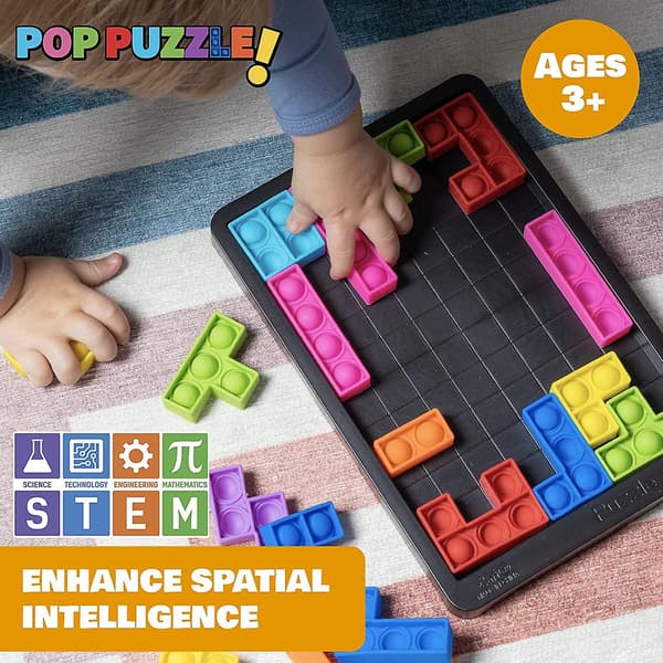 [LCS] Pop-pussel fidget-spel - 27-bitars pusselspel pop push it bubble sensoriska fidget-leksaker som inlärningspresent Blue