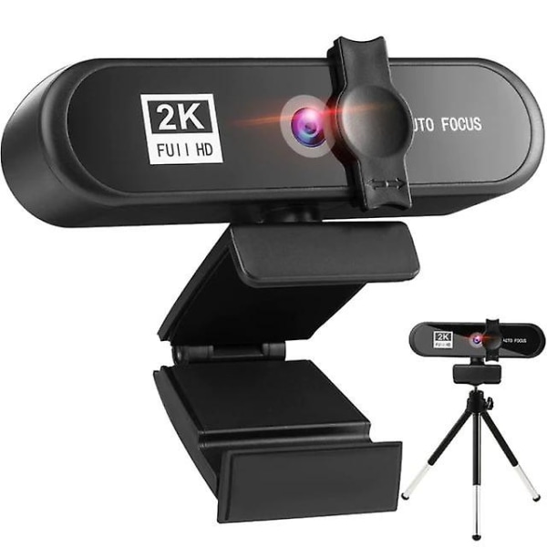 2K HD Webbkamera USB 3.0 Kamera Inbyggd mikrofon För PC Dator Bärbar Video Webbkamera Webbkamera med