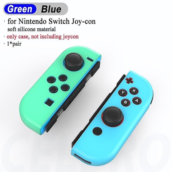 1 par case för nintendo switch joycon joy con controller hölje cover för nintendoswitch joystick skyddsbyte Green blue