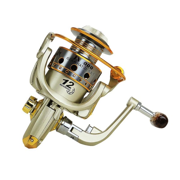 Fish Spinning Reel 5.5:1 Ratio 12bb Kullager Fiskerullar Tillbehör Utrustning Hjul 2000