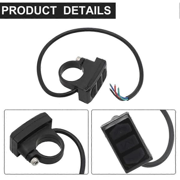 Elektrisk sykkel bryter kontrollknapp styremontering delt måler brytere knapp for LCD-måler E-B As Shown