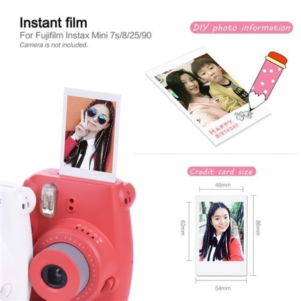 10 Ark Fujifilm Instax Mini Vit Fotofilm Direktfoto Pa
