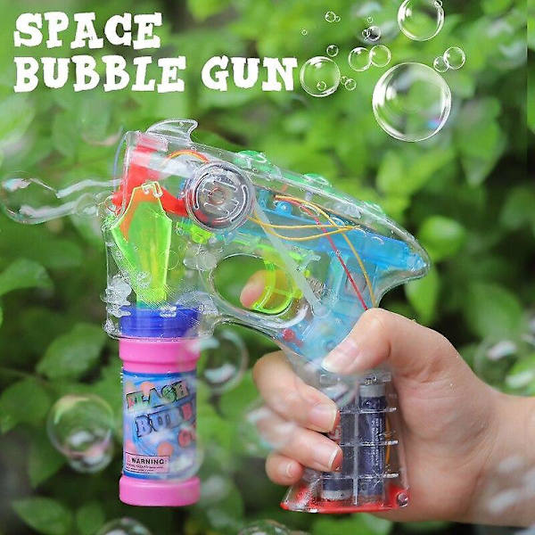 Elektrisk Bubbelmaskin Bröllop Födelsedagsfest Blåsande Bubbel Musik Blixt Leksaker För Barn