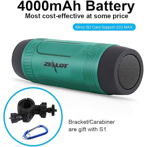 10W Bluetooth-högtalare med mobil ström, Bluetooth 5.0, 24 timmar