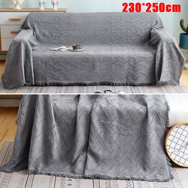 Bekväm Sofföverdrag Vändbart Soffskydd Vattenavvisande Möbelskydd Dark Gray 230*250