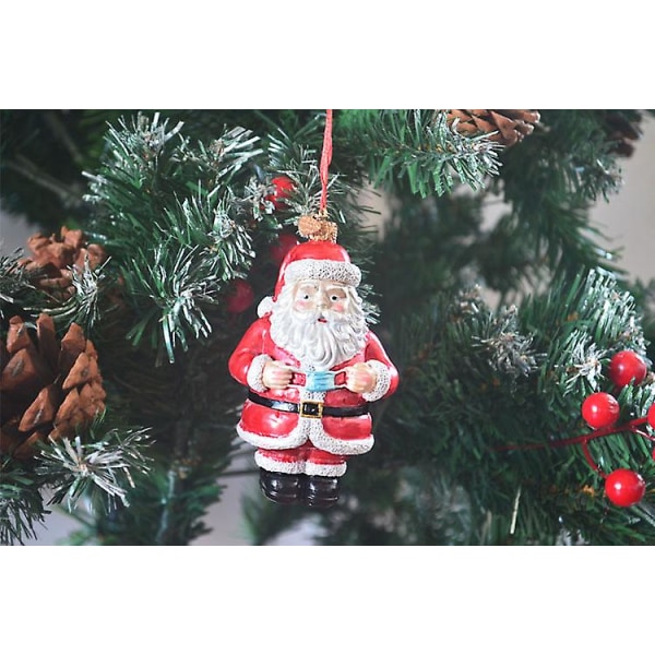 Julgransprydnader: Sortiment av jultomtar, munblåsta glasornament för julgranen SET3