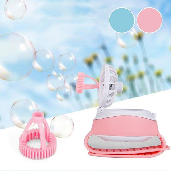 Bubbelblåsmaskin Flicka Klocka Bubbelmaskin Barn Utomhusleksak Gåvor|Bubblor (Rosa)