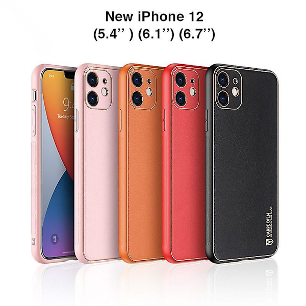 Stødsikkert etui kompatibelt med Iphone 12 12pro 12pro Max Mini Orange iPhone 12 Mini