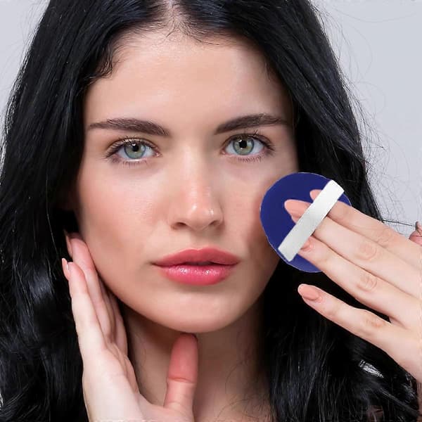 Vaskbare runde makeupsvampe, puff makeupapplikator, bløde skønhedskosmetiske svampe