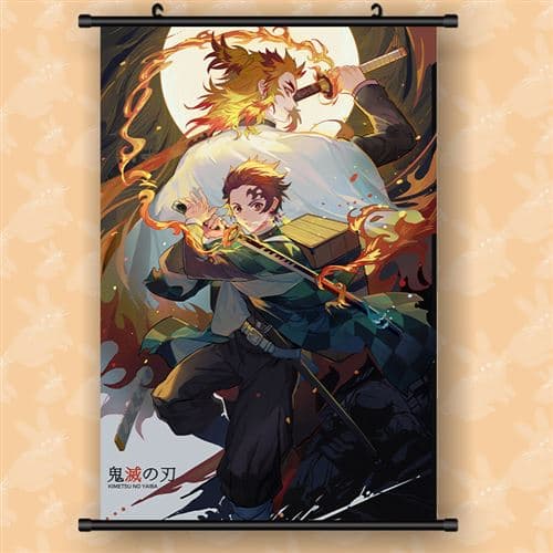 [LCS]Vattentät canvasaffisch med svart ram - Demon Slayer ￡ 40X6