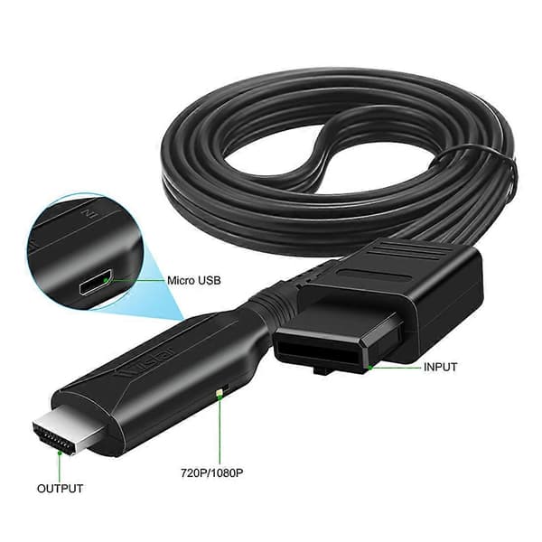 HD N64 til -kompatibel konverter HD-linkkabel Black