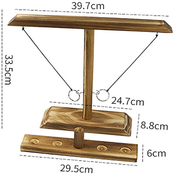 Hooks Ring Toss Game med Shot Ladder Bundle 2 Player B（2 Player B）