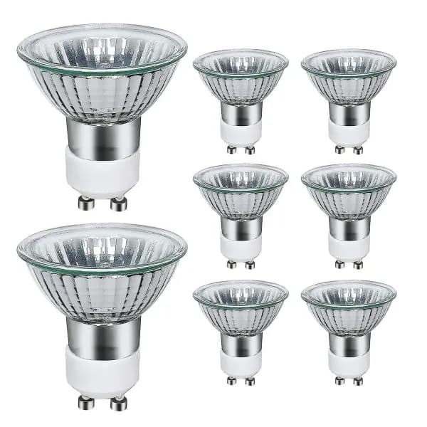 [LCS] 8-pakning GU10 Halogenpærer 35W, 220V GU10 Halogen Spotlight 2800K Varmhvit