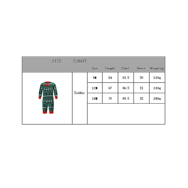 Jul Familj Julgran Tryck Pyjamas Matchande Set Toddler 4T