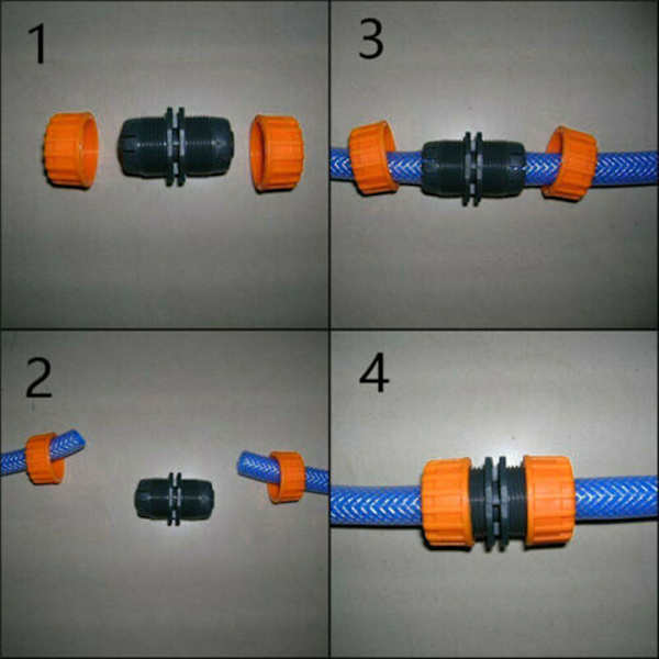 5/10 st Slangkoppling Trädgårdsskarv Reparationsadapter Koppling 1/2 tum 10 PCS