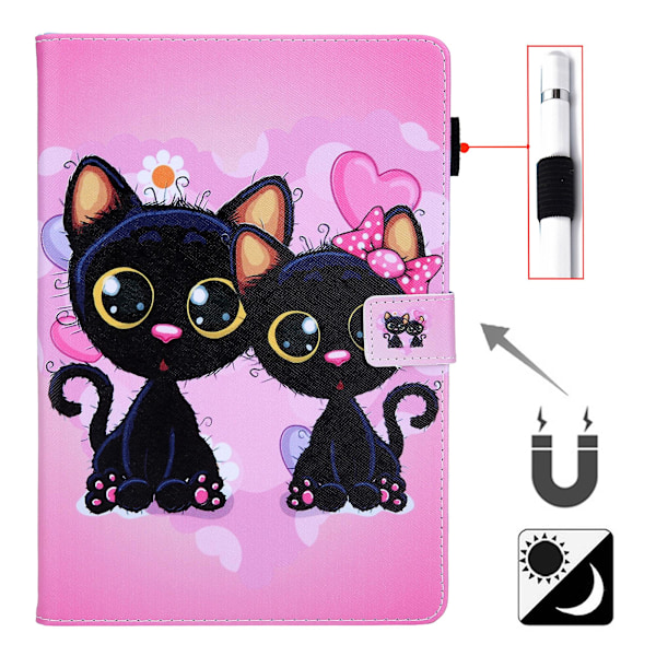 Kokoontaitettava tablettikotelo kynätelineellä, yhteensopiva Apple Ipad Mini 5 4:n kanssa black