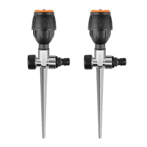 [LCS]2-pack kugghjulsdriven sprinkler, 360-graders automatisk sprinkler för effektiv gräsmattbevattning